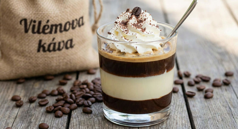 Recept na Vilémův kávový dezert: Espresso, čokoláda a salko v jedné sklenici