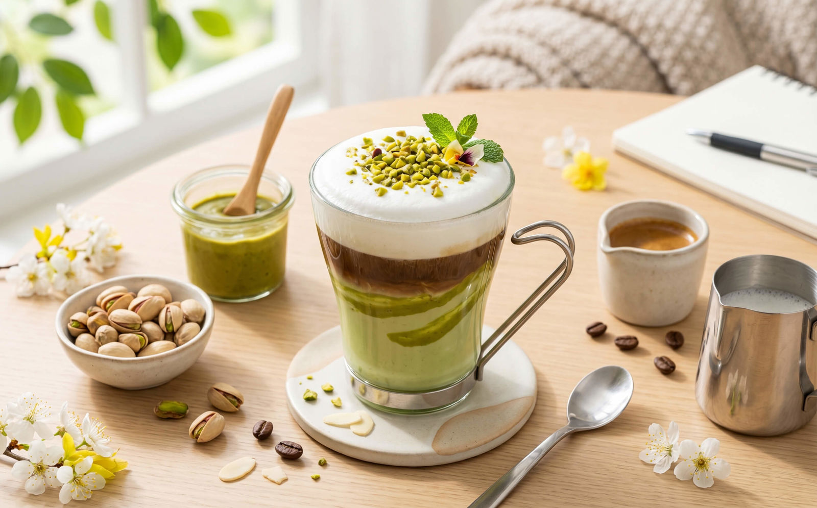 Pistáciové latté: Jak si připravit největší kávový hit letošního jara