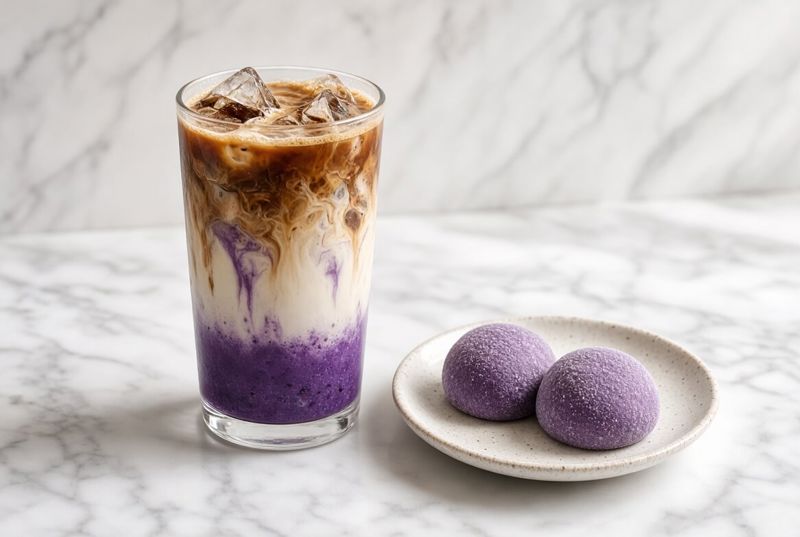 Ube latte: fialový hit kaváren, který si připravíte i doma