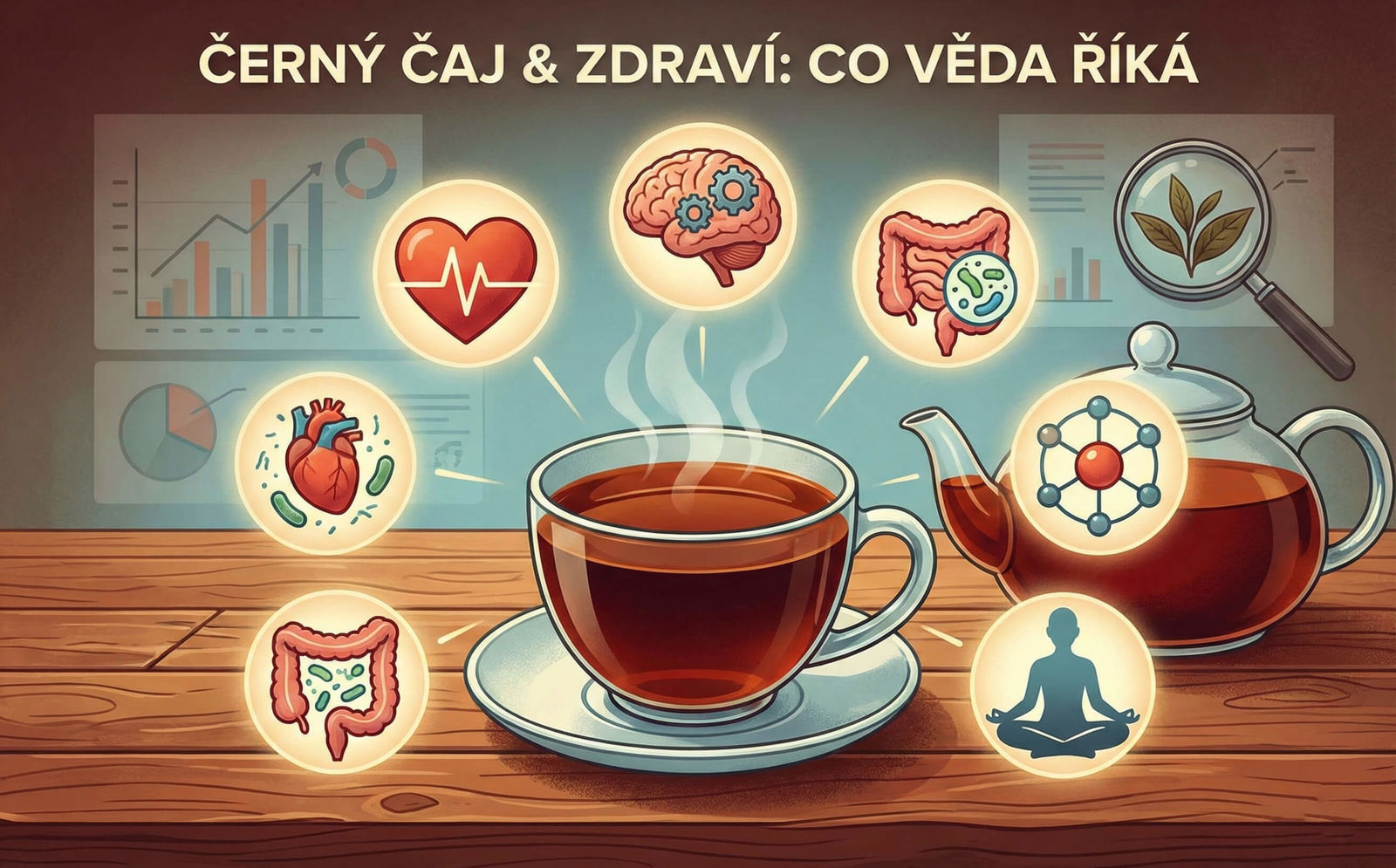 Černý čaj – zdraví, účinky a co věda říká