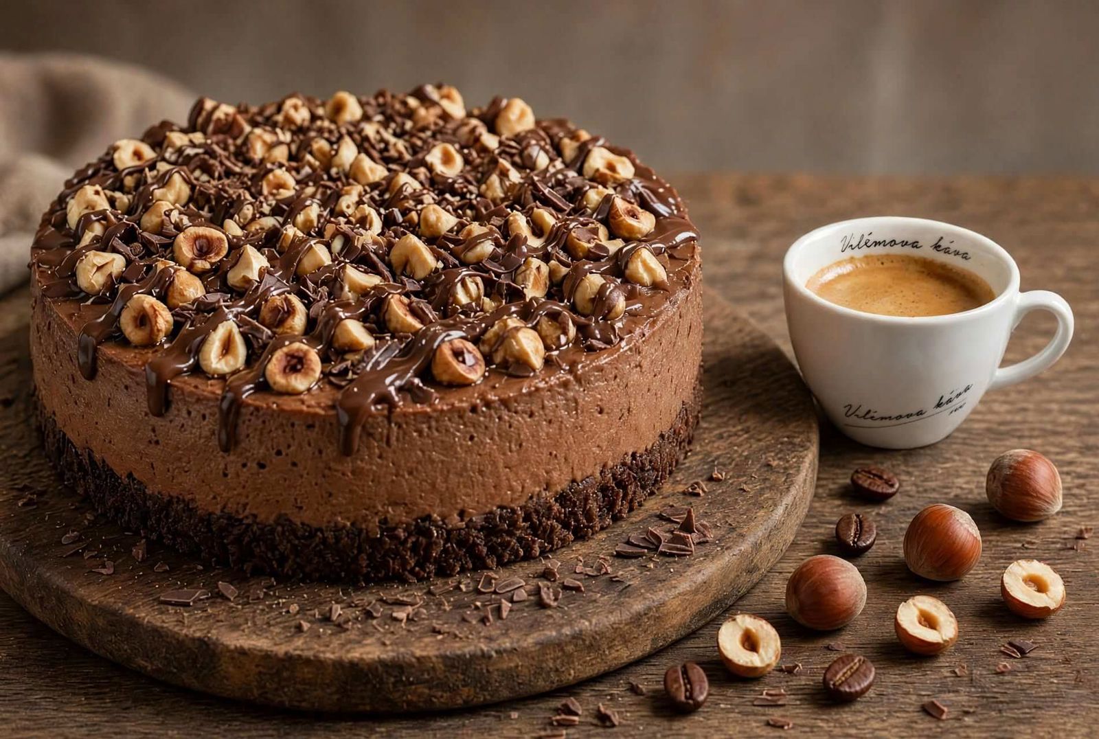 Ferrero Rocher cheesecake s kávou – recept