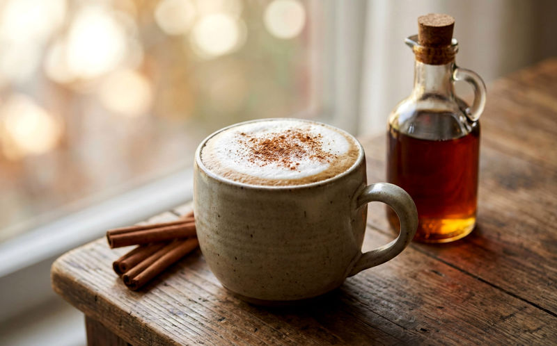 Maple Cinnamon Latte – hřejivé latte s javorovým sirupem