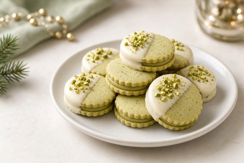 Pistáciové cukroví na Vánoce: Luxusní recept s krémem a bílou čokoládou