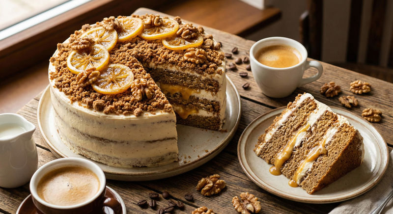 Kávový dort s banánovým karamelem – recept a inspirace