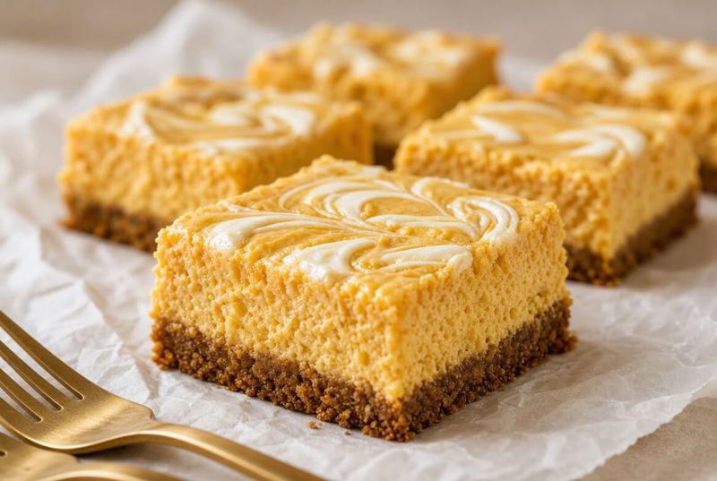 Dýňové cheesecake řezy: recept na podzimní klasiku